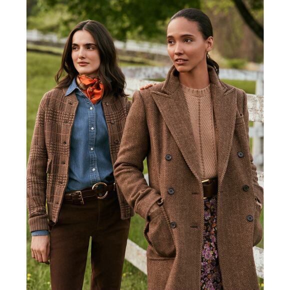 NWT Lauren Ralph Lauren Black Leather Brass Tri Strap Equestrian Belt L - Picture 2 of 4